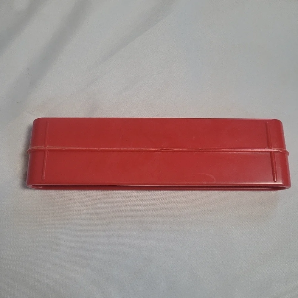Hasbro Vintage Red Roll Top Pencil Case Made In USA *Rare*